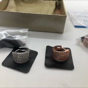 2 Sets of Earrings for Women Silver & Rose Gold